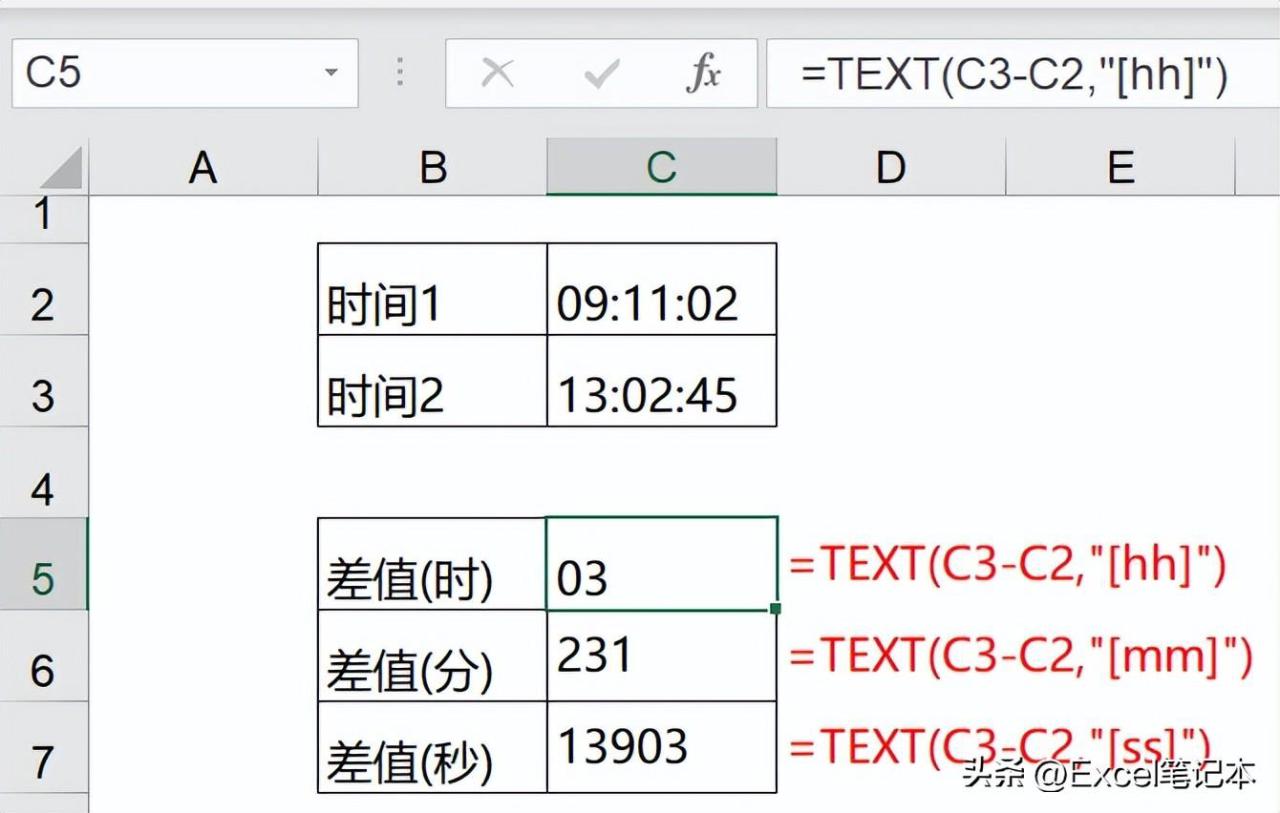 excel时间分钟加减计算方法，如何计算两个时间之间的差值？-趣帮office教程网