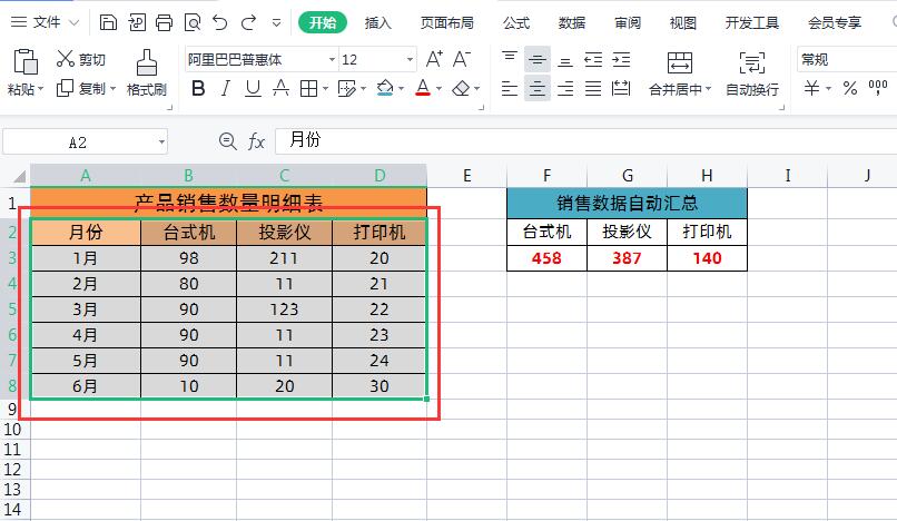 excel自动求和怎么操作，excel录入数据动态汇总求和的方法-趣帮office教程网