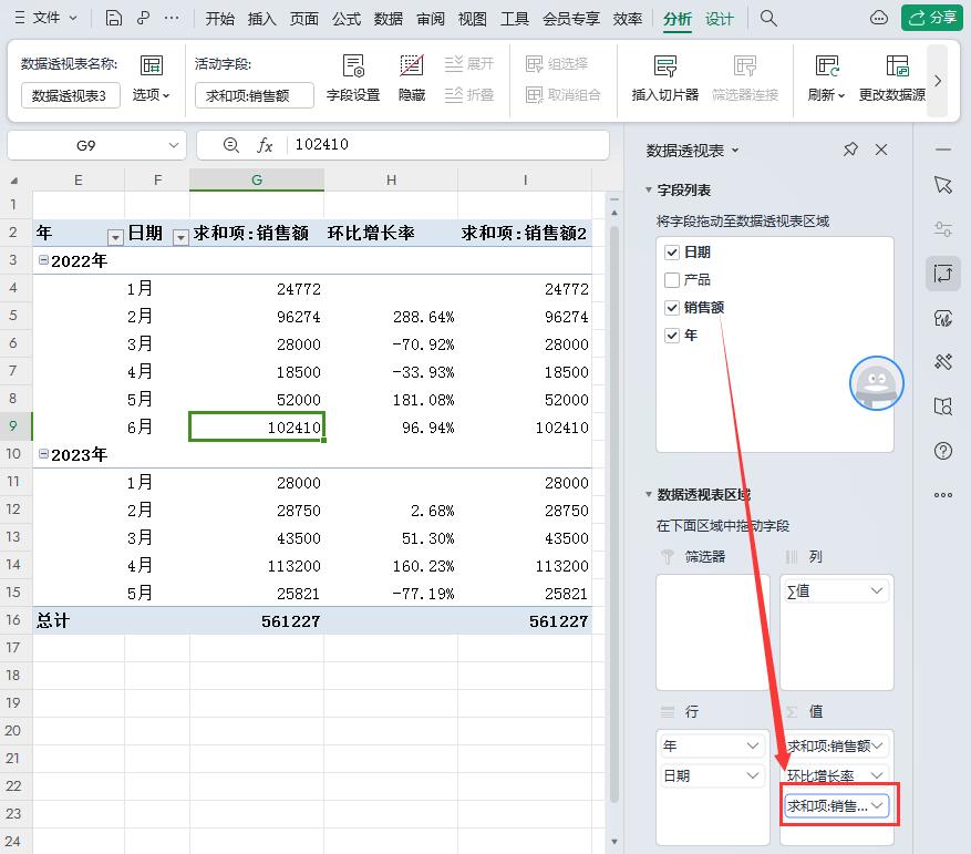 同比增长率怎么算excel，excel怎么做同比环比表格？-趣帮office教程网
