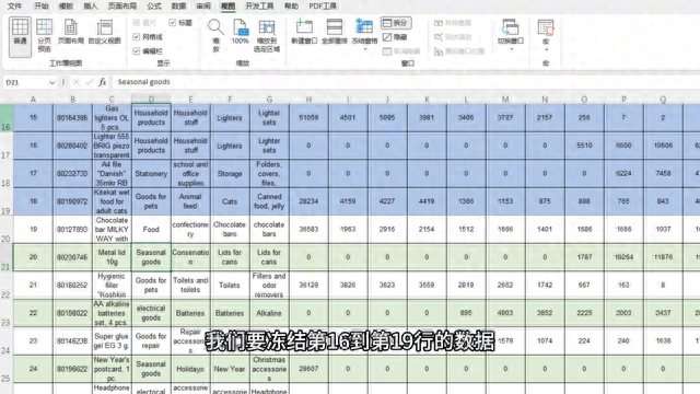 excel如何锁定行列不动，excel冻结指定行和列操作详解-趣帮office教程网