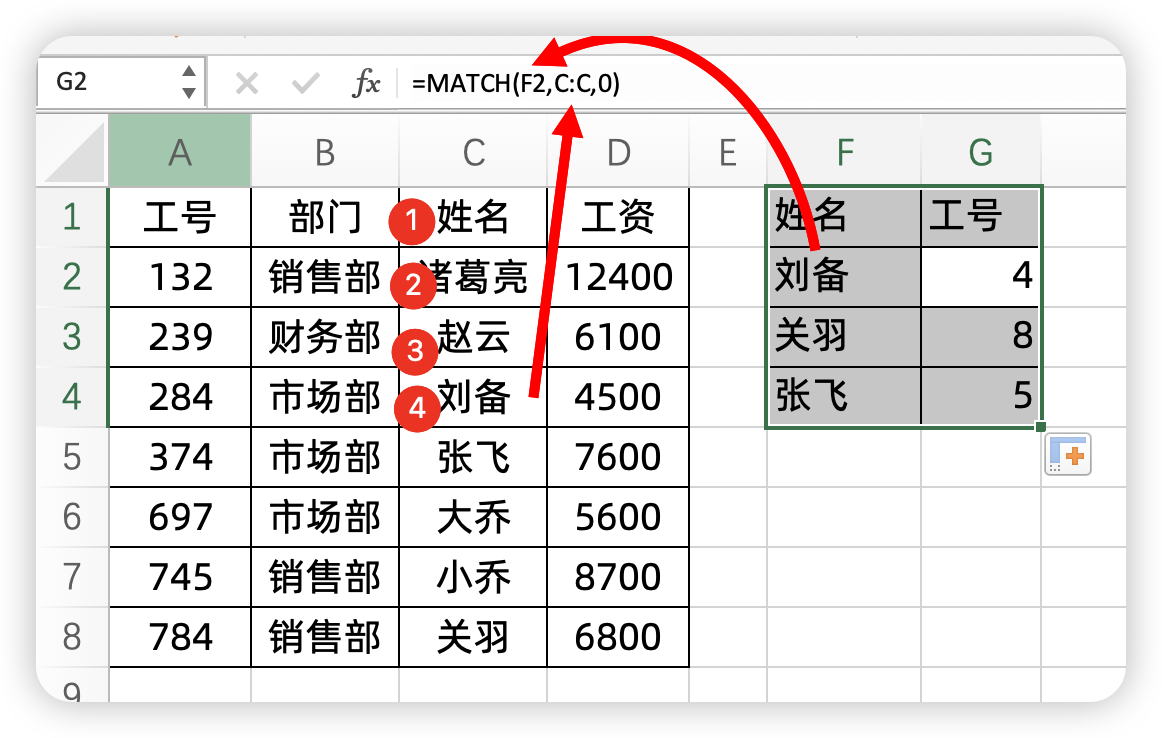 excel如何匹配对应数据，excel逆向查找匹配的4种方法-趣帮office教程网