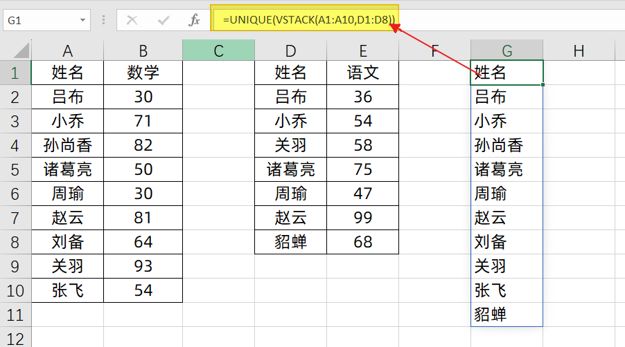两个表格怎么合并成一个表格，Vlookup公式快速对两表进行合并的方法-趣帮office教程网