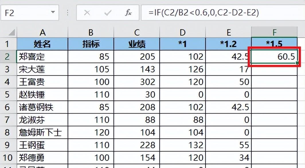 Excel计算梯次奖金：如何按不同的业绩完成率设置不同的奖金系数？-趣帮office教程网