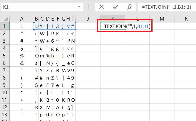 excel中如何随机生成字母、数字和特殊字符混排？-趣帮office教程网