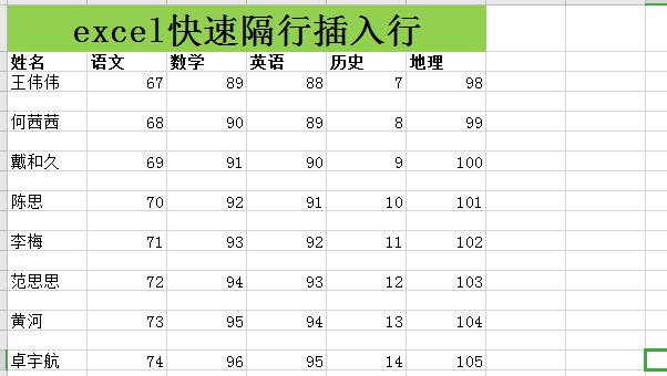 excel怎样快速隔行插入空行？巧用辅助列和排序只需2秒就完成-趣帮office教程网