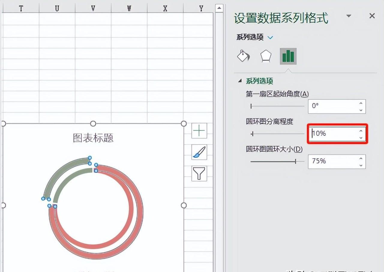excel图表制作教程：百分比圆环图-趣帮office教程网
