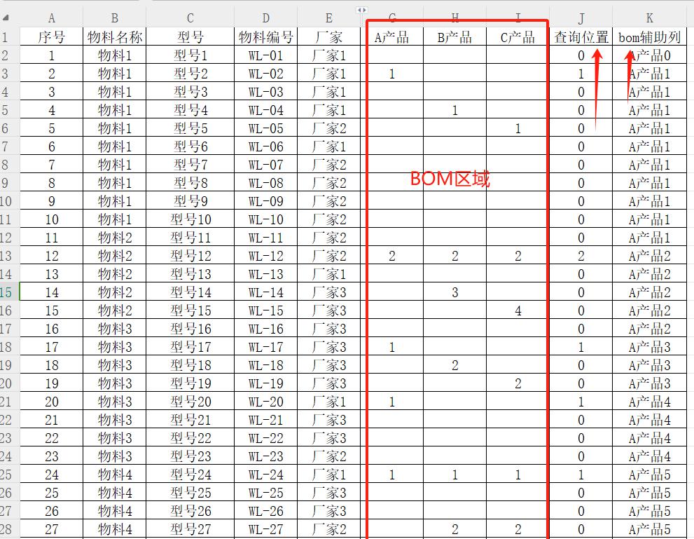 excel小技能之如何进行BOM的引用-countifs函数辅助列应用-趣帮office教程网