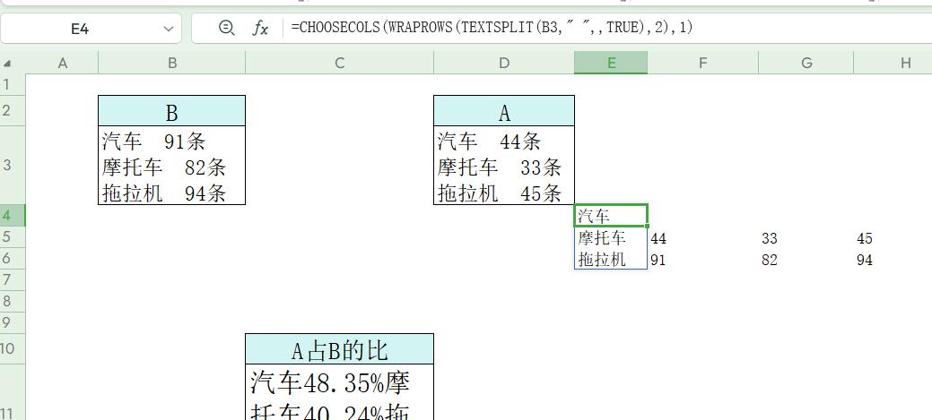 excel中如何对两个单元格数据进行计算占比？-趣帮office教程网