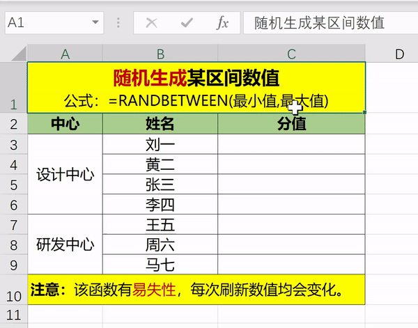 Excel中随机生成某区间整数-趣帮office教程网