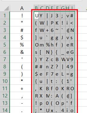 excel中如何随机生成字母、数字和特殊字符混排？-趣帮office教程网