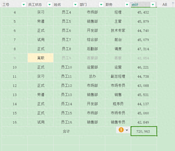 Excel里面，如何只把筛选出来的数据求和？-趣帮office教程网