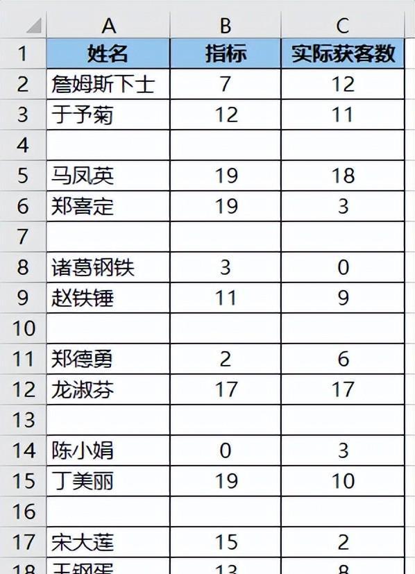 Excel总体排序不变的情况下，如何将数据表中相邻的上下行两行互换？-趣帮office教程网