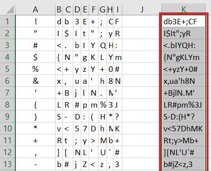 excel中如何随机生成字母、数字和特殊字符混排？-趣帮office教程网