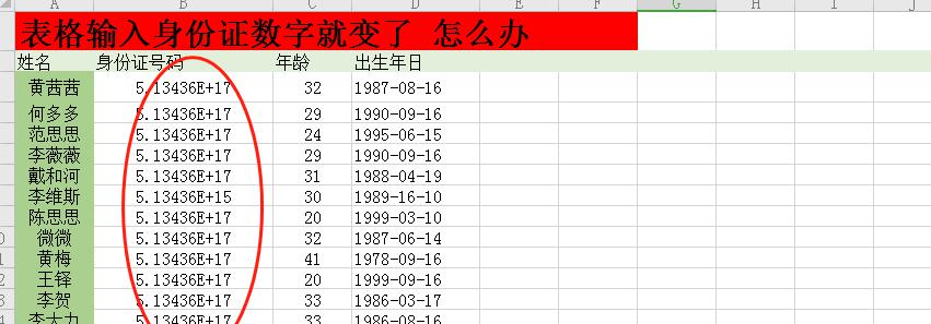 excel表格输入身份证数字就变成E+乱码怎么办？ 别急请看这里-趣帮office教程网
