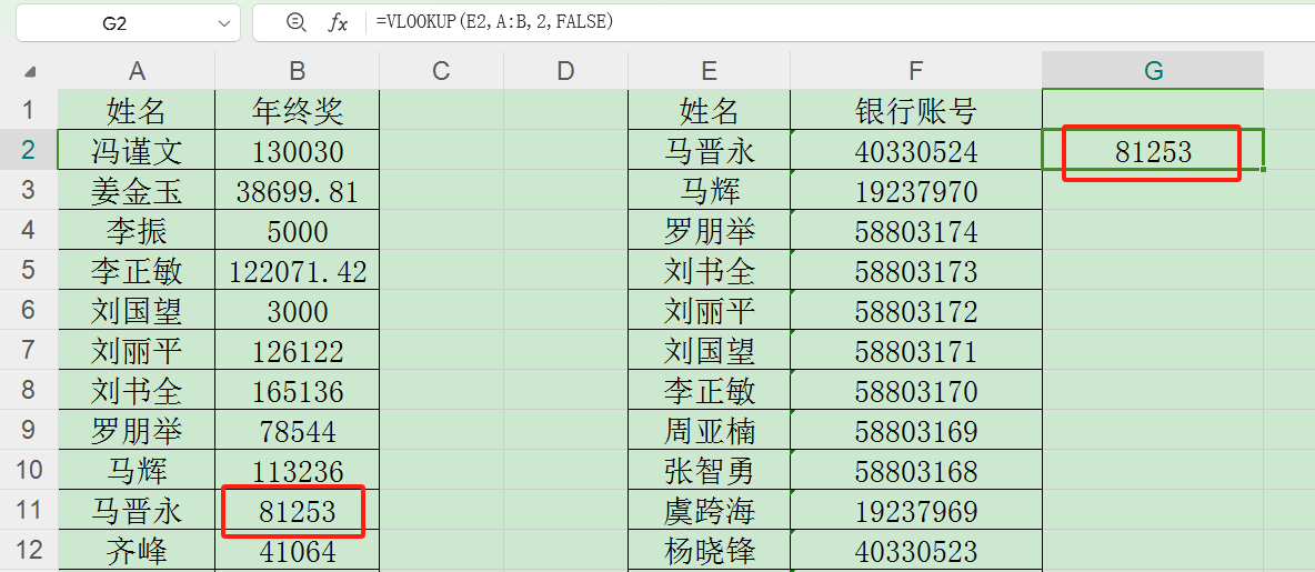 利用vlookup函数，使数据3秒快速对号入座-趣帮office教程网