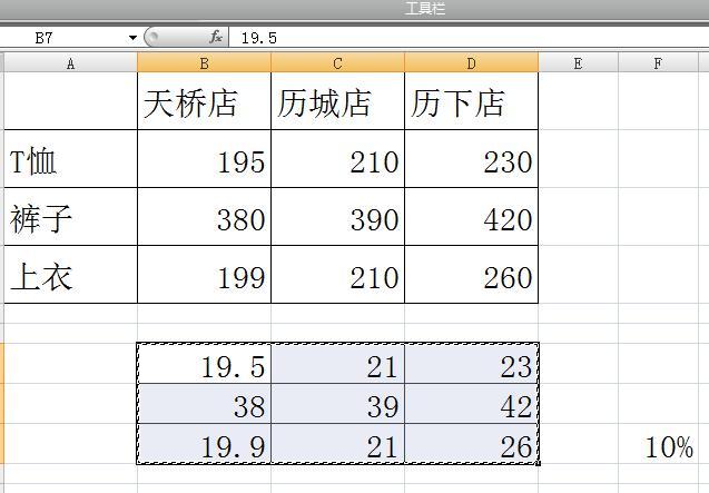 如何将EXCEL表格里的所有数据批量生成浮动一定比例的新数据？-趣帮office教程网