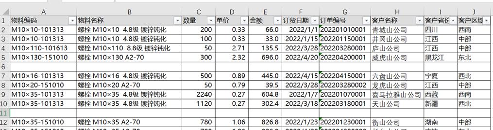如何对有空白行的Excel 数据区域进行筛选-趣帮office教程网