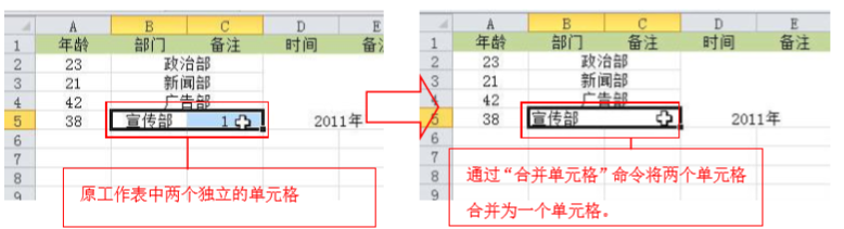 excel合并单元格操作方法和步骤-趣帮office教程网