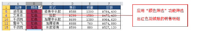 excel单元格颜色进行筛选怎么操作，excel单元格按颜色筛选操作方法-趣帮office教程网