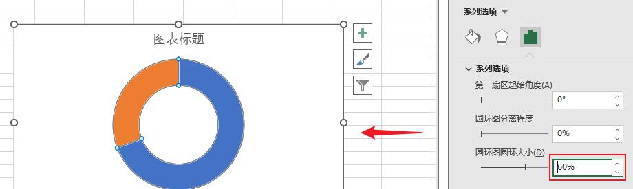 excel圆环图表示进度百分比的制作教程-趣帮office教程网
