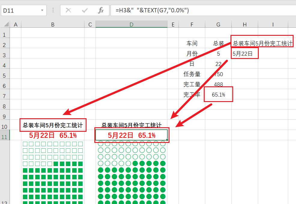 excel中用REPT函数制作方块堆积图-趣帮office教程网