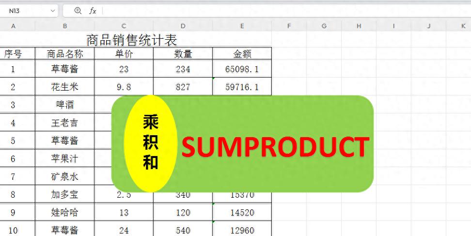 excel中SUMPRODUCT函数的用法及应用实例分析-趣帮office教程网