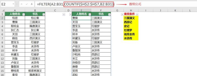 excel中FILTER+COUNTIF函数组合解决数据筛选难题 - 趣帮office教程网