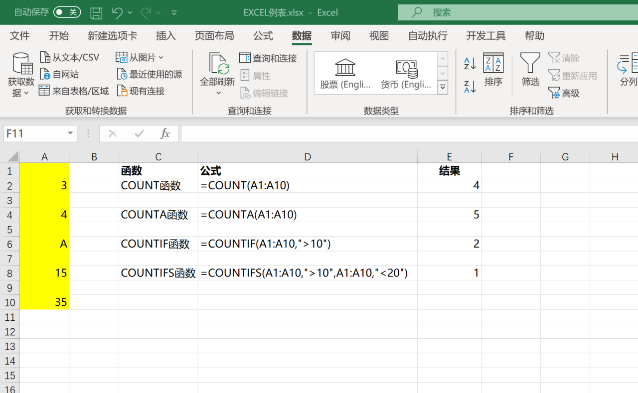EXCEL中与COUNT相关的函数及用法-趣帮office教程网