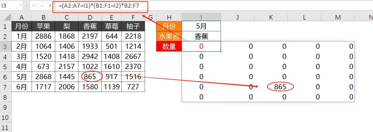 轻松学会：Excel中行与列交叉查询的三个小妙招-趣帮office教程网
