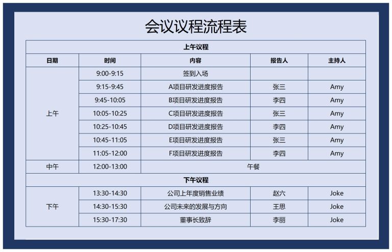 会议流程表模板excel格式免费下载（精选模板9款） - 趣帮office教程网
