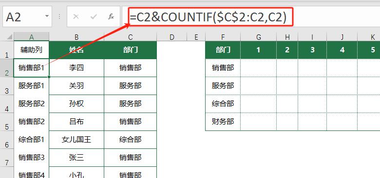 VLOOKUP遇上COUNTIF，数据一对多查询不再是难题！-趣帮office教程网
