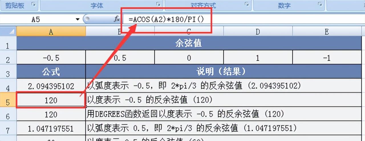 深度解析Excel之ACOS函数用法：探索反余弦值的奥秘-趣帮office教程网