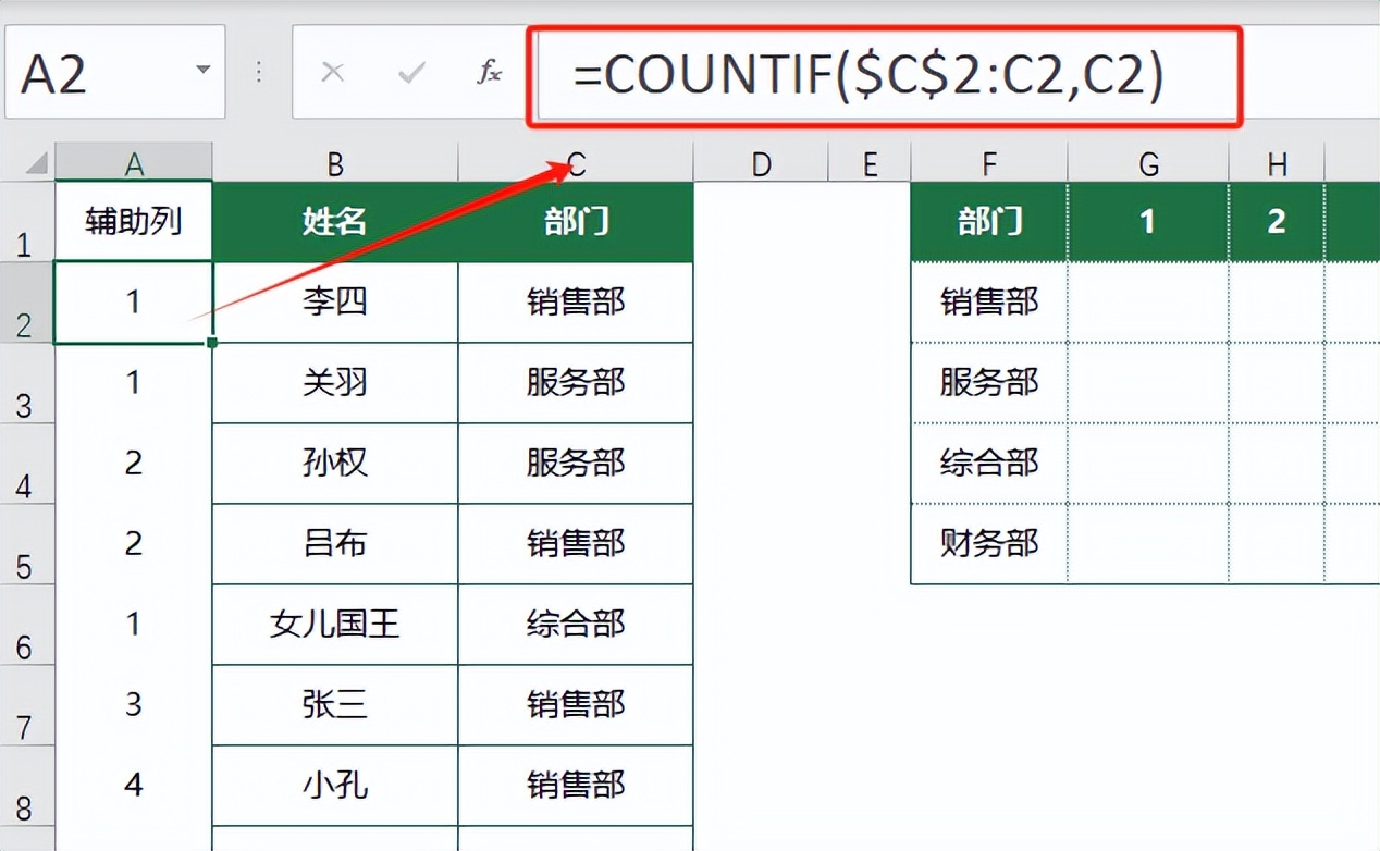 VLOOKUP遇上COUNTIF，数据一对多查询不再是难题！-趣帮office教程网
