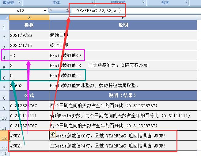 深入解析Excel的YEARFRAC函数：日期占比计算利器-趣帮office教程网