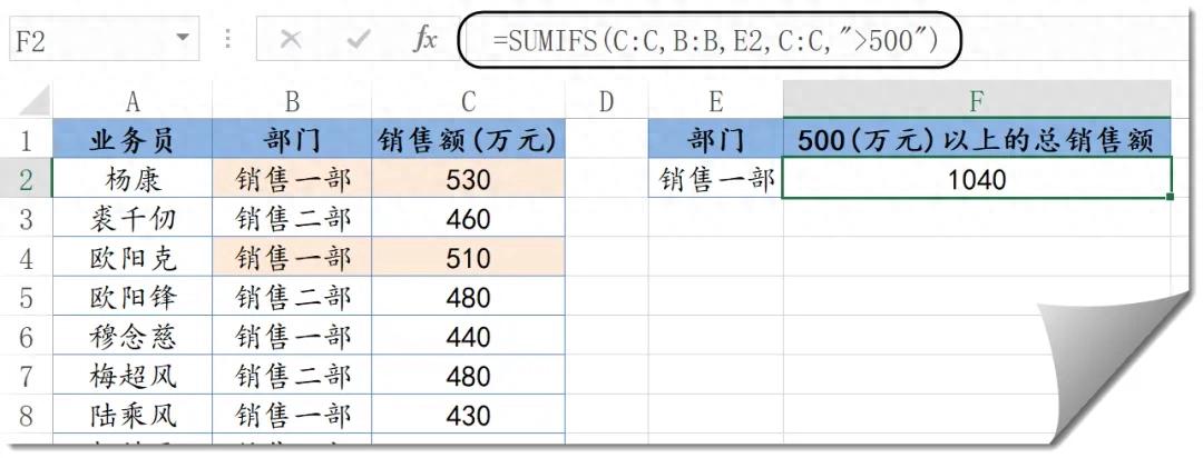 Excel实战：运用SUMIFS函数精准统计特定条件下的销售额-趣帮office教程网