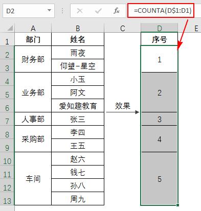 Excel技巧：三招教你轻松实现合并单元格序号填充-趣帮office教程网