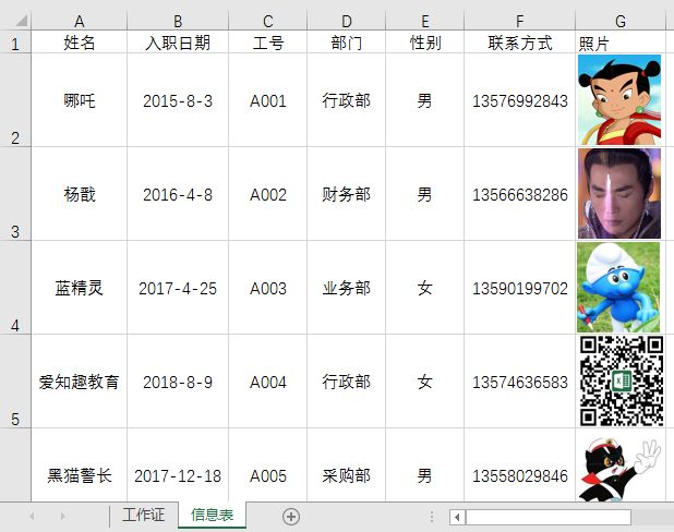 Excel让工作证照片随姓名秒变，一秒搞定照片动态引用-趣帮office教程网