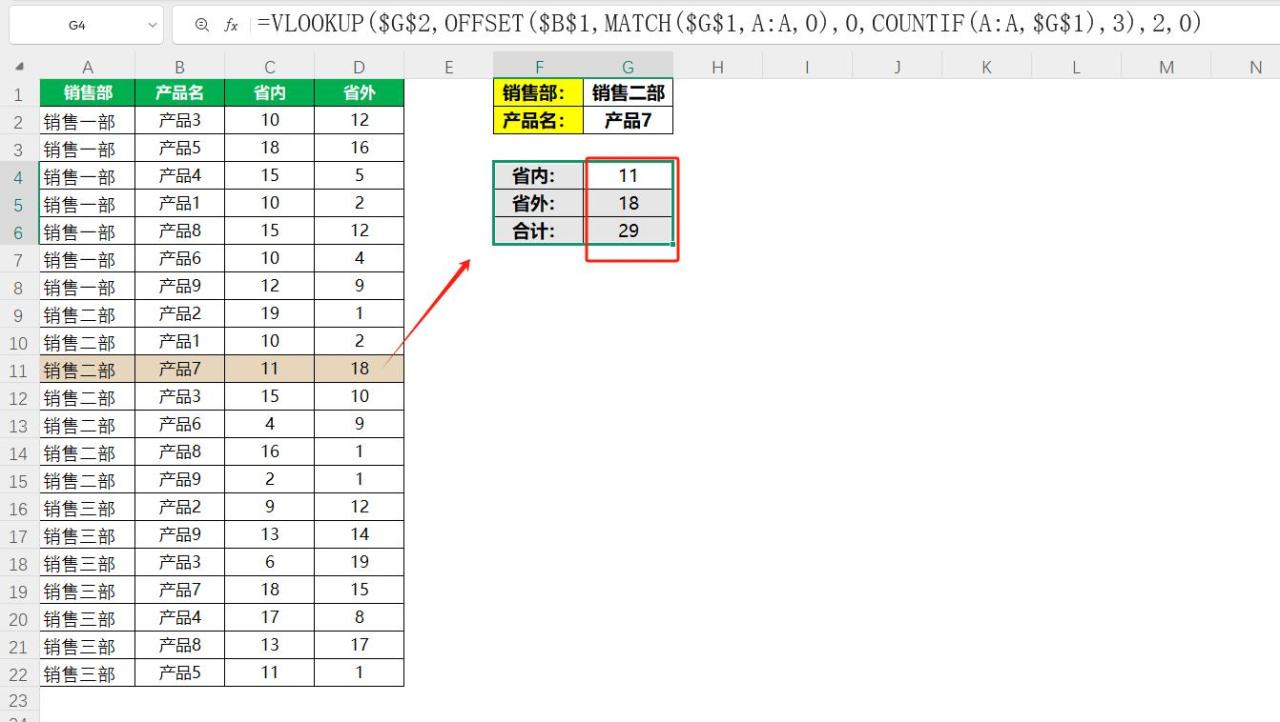VLOOKUP跨区域查找神操作，1个公式顶10个步骤！-趣帮office教程网