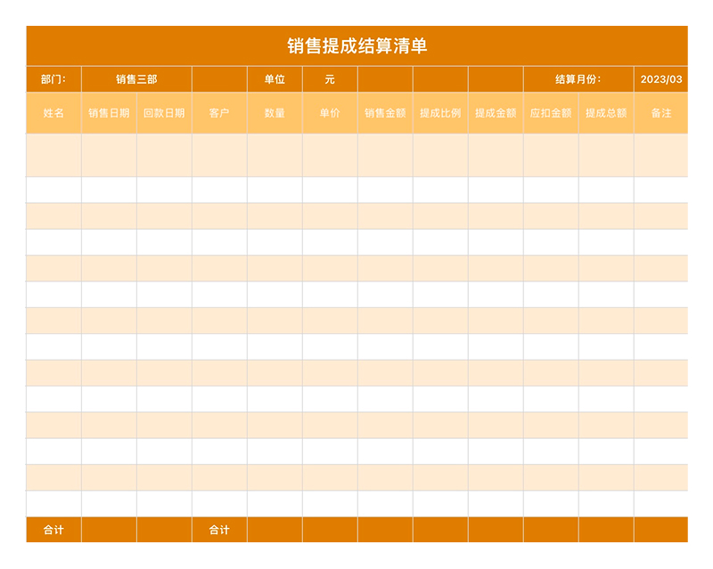 告别手动算提成!销售Excel模版免费下,直接用!-趣帮office教程网