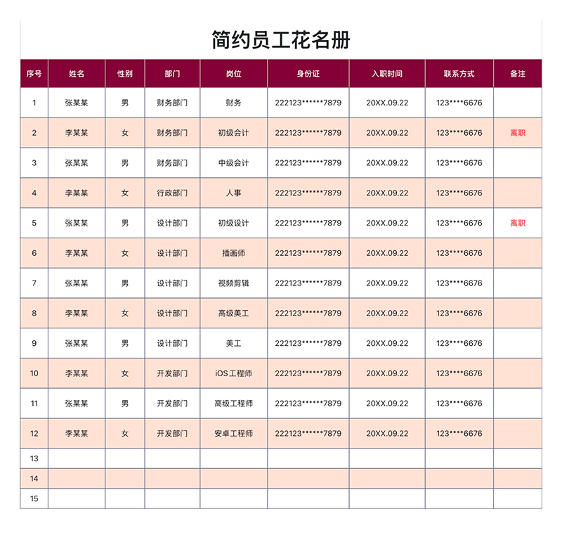 报账、值班、员工档案太乱?推荐4个实用excel模版免费使用!-趣帮office教程网