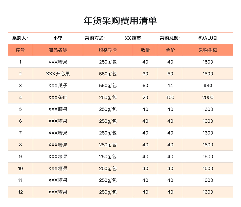 想让老板夸你细心?用这4个excel采购单就够了-趣帮office教程网