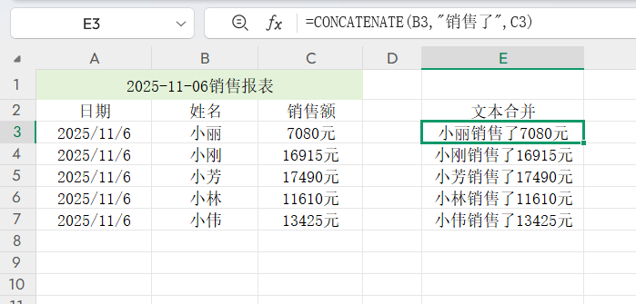 Excel文本处理函数Concatenate怎么用,文本合并实操教程-趣帮office教程网
