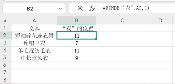 Excel函数FIND与FINDB的区别:字符和字节定位技巧分享-趣帮office教程网