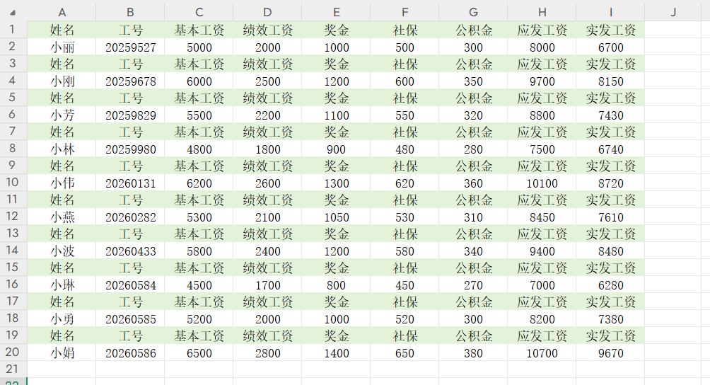 Excel快速制作工资条教程,排序填充三步搞定(附工资条模板)-趣帮office教程网