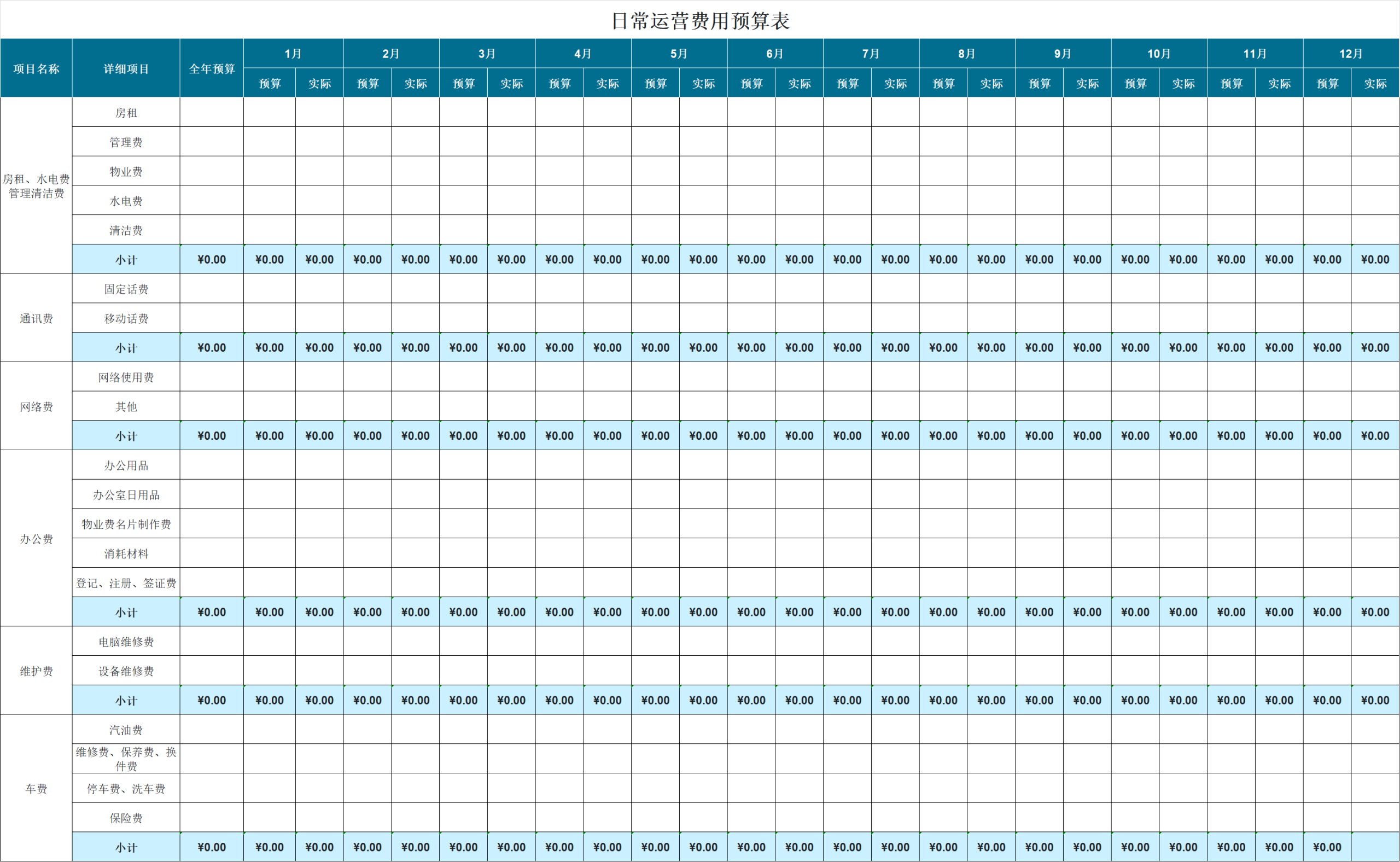 高效管控成本:费用预算Excel模板合集,可直接套用-趣帮office教程网
