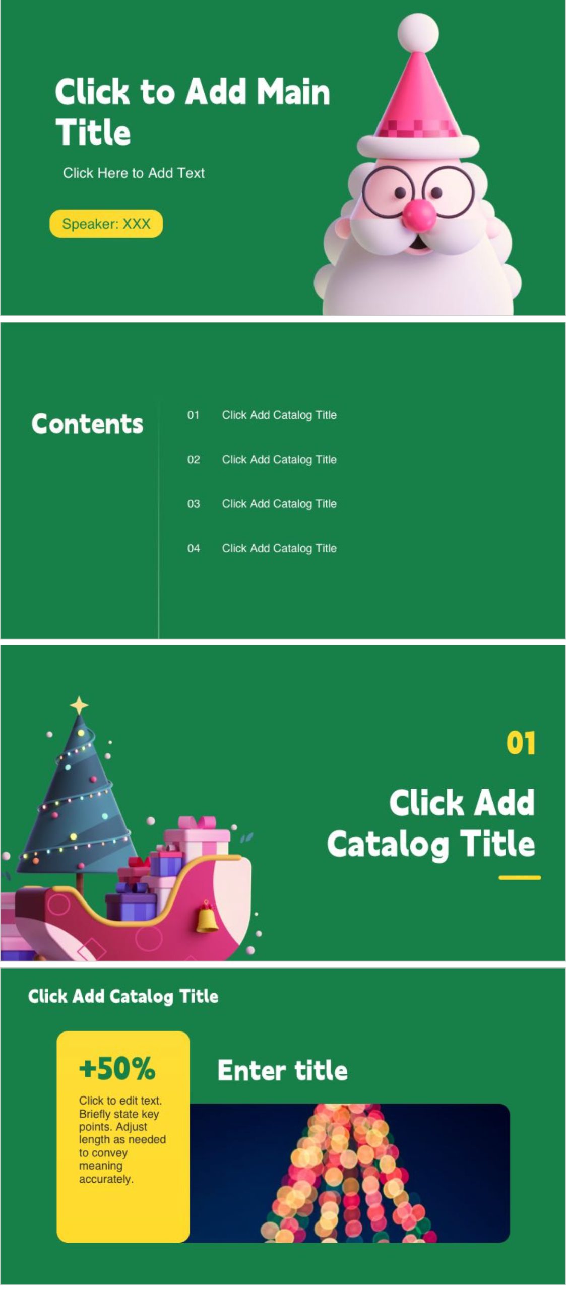 节日活动必备！精选4款平安夜、圣诞节PPT模板，氛围感拉满-趣帮office教程网