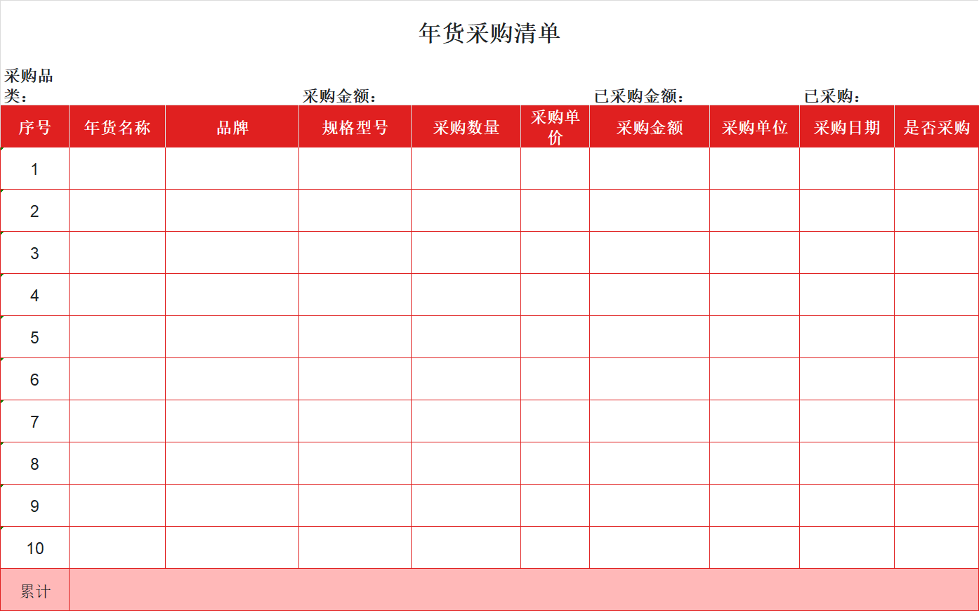 精选!采购清单Excel模板推荐,个人/企业采购必备-趣帮office教程网