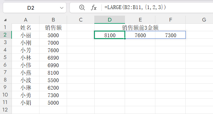 LARGE函数入门到精通：语法+场景案例+注意事项-趣帮office教程网