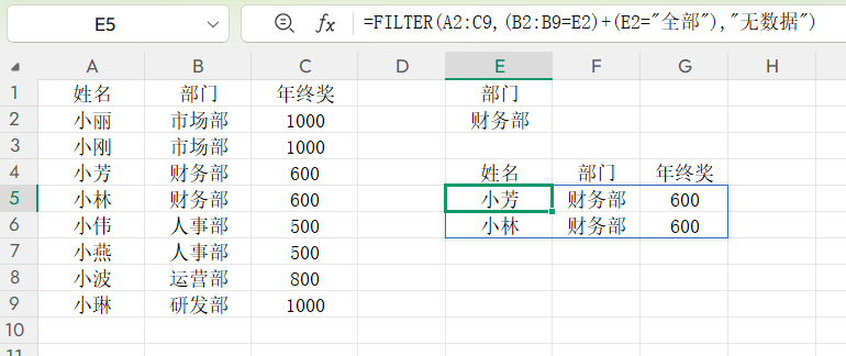 FILTER函数3个超级实用的技巧，按条件筛选查询数据的公式-趣帮office教程网