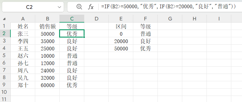 Excel常用的与逻辑判断有关的4个函数，IF/VLOOKUP/INDEX+MATCH-趣帮office教程网
